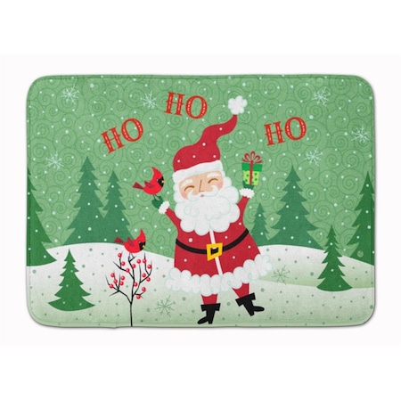 Carolines Treasures Merry Christmas Santa Claus Ho Ho Ho Machine Washable Memory Foam Mat VHA3016RUG